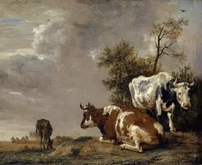 Three Cows on a Pasture von Paulus Potter