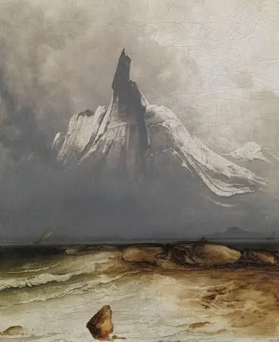 Stetind in Fog, Peder Balke