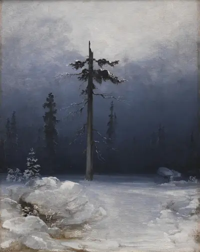 Tree in a Wintry Forest, Peder Balke