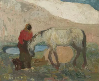 Lavanderas en los médanos o Los amigos (from 1880 until 1938) av Pedro Figari