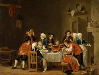Convivial Scene in a Peasant’s Cottage von Pehr Hilleström