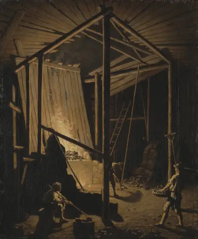 Copper Foundry at the Falun Mine von Pehr Hilleström