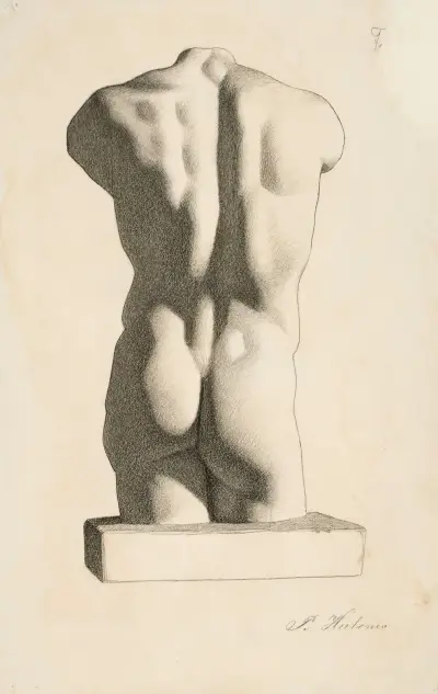 Back of a Male Torso av Pekka Halonen