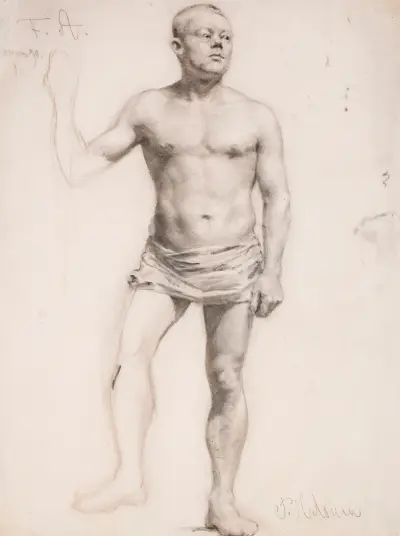 Nude Male Model av Pekka Halonen