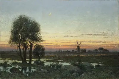 Autumn Landscape in the Glow of Sunset von Per Ekström
