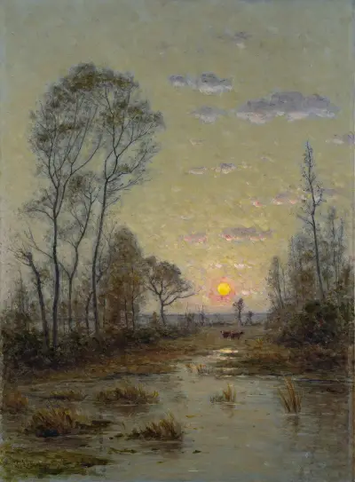 Two Cows in an Evening Landscape von Per Ekström