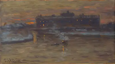 Winter Night by the Stockholm Ström von Per Ekström