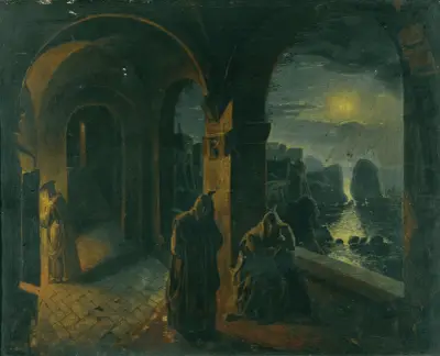 Cloister In The Moonlight av Peter Fendi