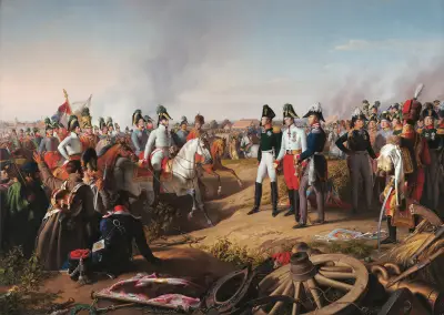 Declaration of victory after the Battle of Leipzig on 18 October 1813 av Johann Peter Krafft