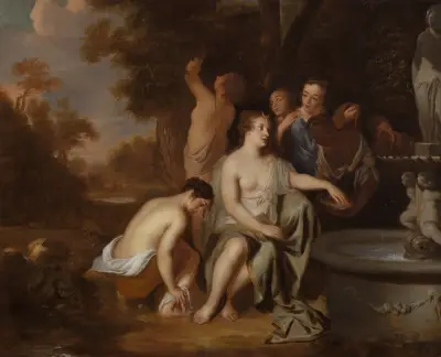 Diana and her Nymphs at a Fountain von Sir Peter Lely
