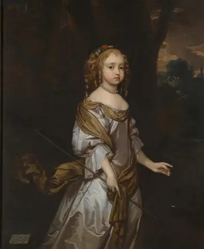 Portrait Of Lady Elizabeth Seymour (D.1697) When A Child von Sir Peter Lely