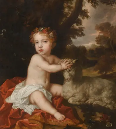 Portrait Of Princess Isabella (1676-1680) Daughter Of King James II And Mary Of Modena von Sir Peter Lely