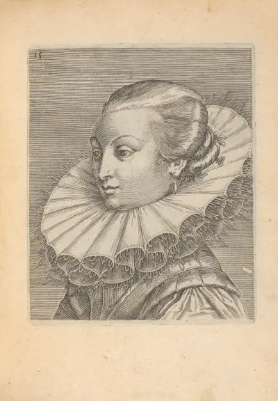 Female, Turned to Left, 1590 – Nr. 1, Philip Galle