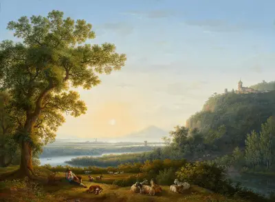 Flusslandschaft av Jacob Philipp Hackert