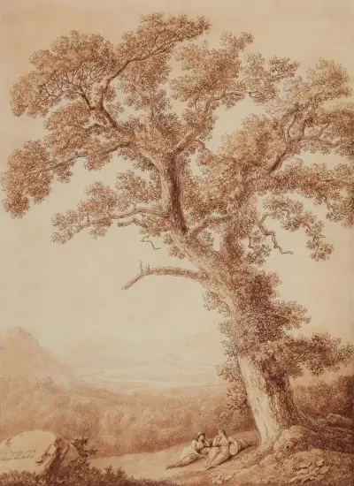 Landschaft bei Cajazzo av Jacob Philipp Hackert