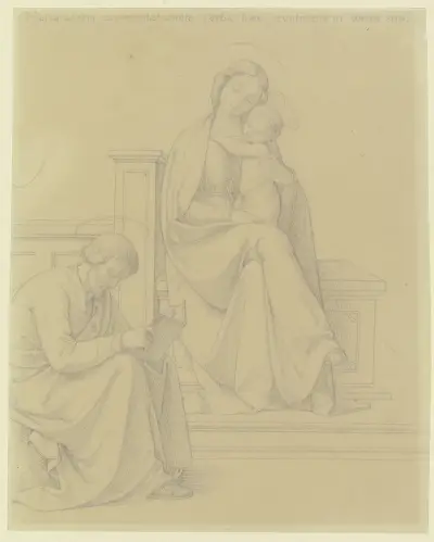 Die Heilige Familie, Joseph lesend av Philipp Veit