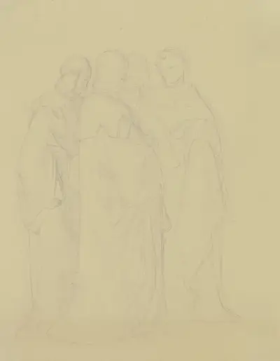 Four clergymen av Philipp Veit