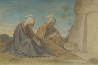 The two Marys at the grave av Philipp Veit
