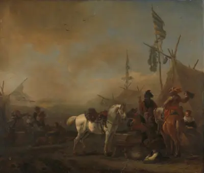 An Army Camp von Philips Wouwerman