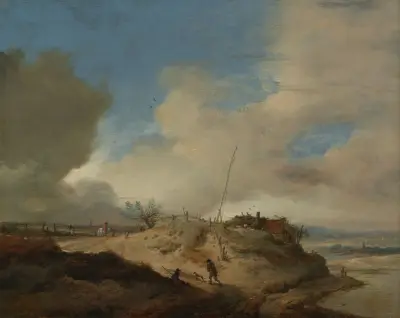 Dune Landscape with a Signal Post von Philips Wouwerman