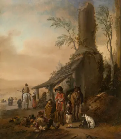 Horseman’s Stop 2 von Philips Wouwerman