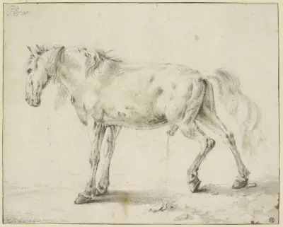 Peeing horse von Philips Wouwerman