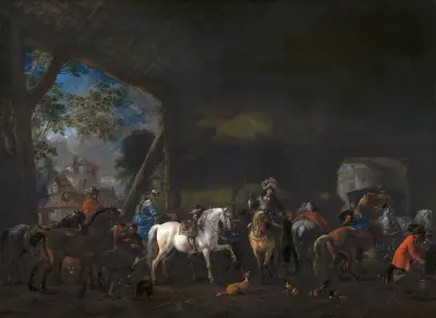 The Arrival at the Stable von Philips Wouwerman