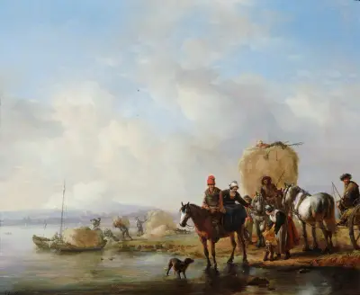 The Hay Wagon von Philips Wouwerman