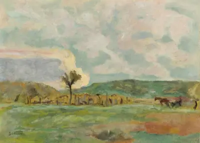 Campagne, Le Labour av Pierre Bonnard
