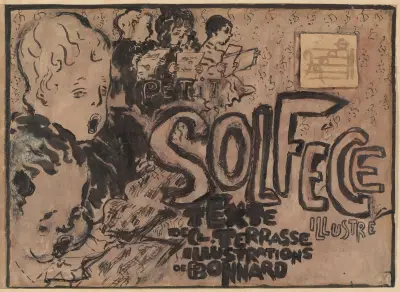 Konečná studie k obálce Petit solfège illustré, Pierre Bonnard