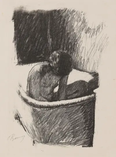 Le bain, 1925 – nr 2 av Pierre Bonnard