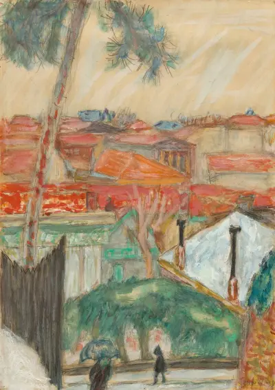Les Toits av Pierre Bonnard