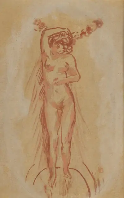 Nu de face av Pierre Bonnard