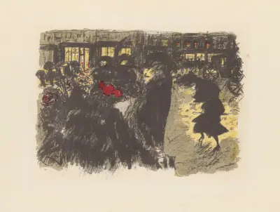 Place le soir av Pierre Bonnard