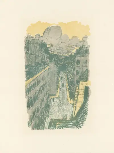 Rue vue d’en haut av Pierre Bonnard