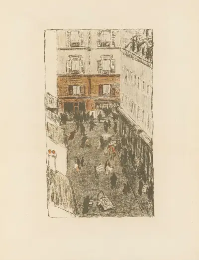 Street Corner Seen from Above (Coin de rue vue d’en haut) av Pierre Bonnard