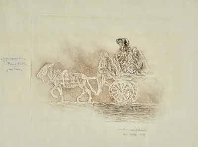 Wagen in Kairo von Pierre Roche
