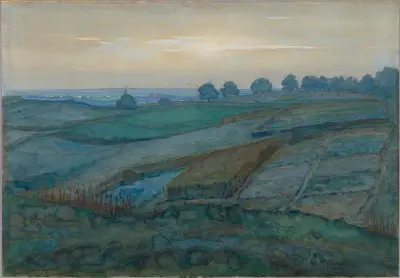 Landscape near Arnhem av Piet Mondrian