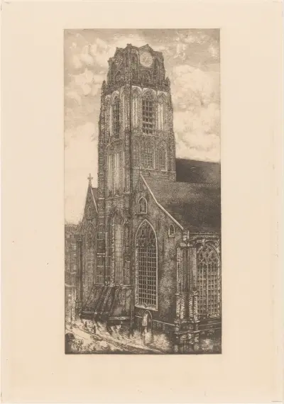 Grote of Sint-Laurenskerk in Rotterdam von Pieter Dupont