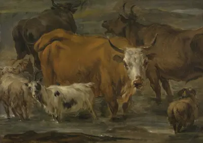 Animal Study av Nicolaes Pietersz. Berchem