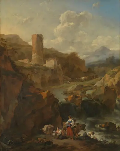 Italian Landscape, 1656 av Nicolaes Pietersz. Berchem