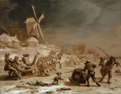 Sledging av Nicolaes Pietersz. Berchem