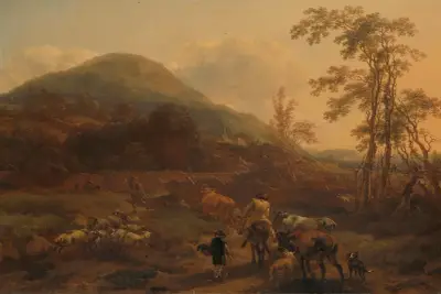 The Three Droves av Nicolaes Pietersz. Berchem