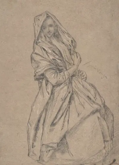 Study of a Seated Woman av Pietro Longhi