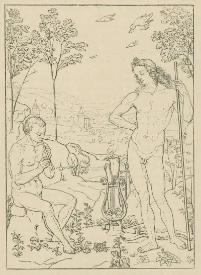 Apollon et Marsyas av Pietro Perugino