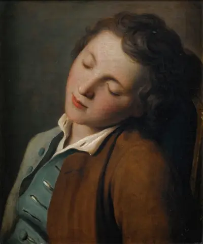 Young Boy Sleeping av Pietro Rotari