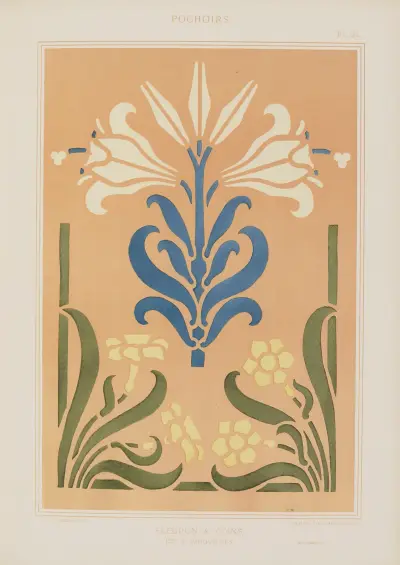 Fleuron & coins, Lis & Jonquilles av Maurice Pillard Verneuil