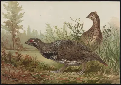 The Canada grouse (Tetrao canadensis) av Alexander Pope Jr.