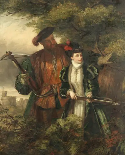 Henry the Eighth and Anne Boleyn deer-shooting in Windsor forest von William Powell Frith