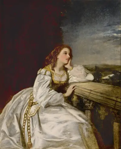 Juliet,’O that I were a Glove upon that Hand’ von William Powell Frith
